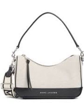 Marc Jacobs Canvas Drifter Shoulder Bag Black Trim NWOT + Strap